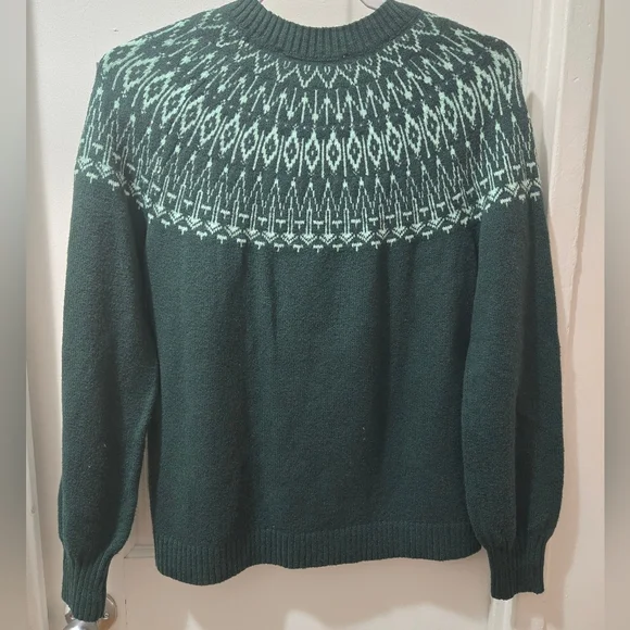 LOFT Soft Cozy Green Crewneck Sweater XS - Picture 6 of 6